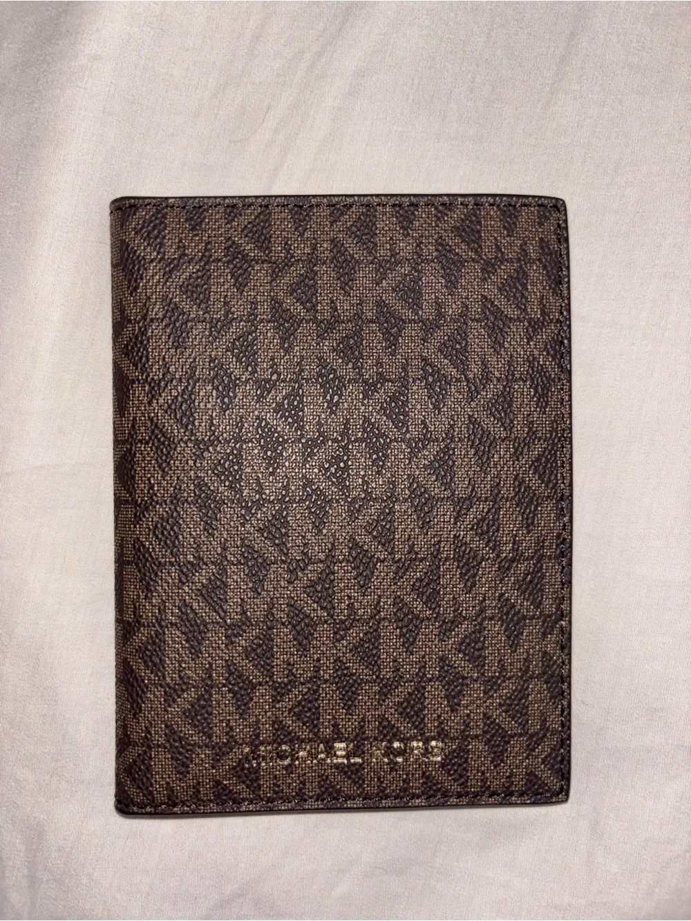 Michael Kors Brown Signature Passport Holder